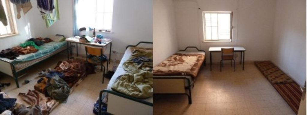 Fig. 61: View into a VERY tight occupied room (we won’t say who’s) and into another room, both in Nazzal’s Camp, during the same weekend.