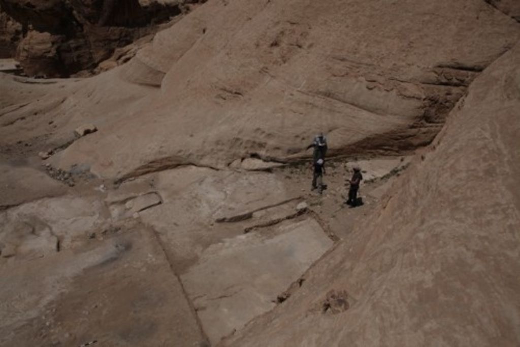 Fig. 80: View onto the excavated area in front of the Aslah tomb.