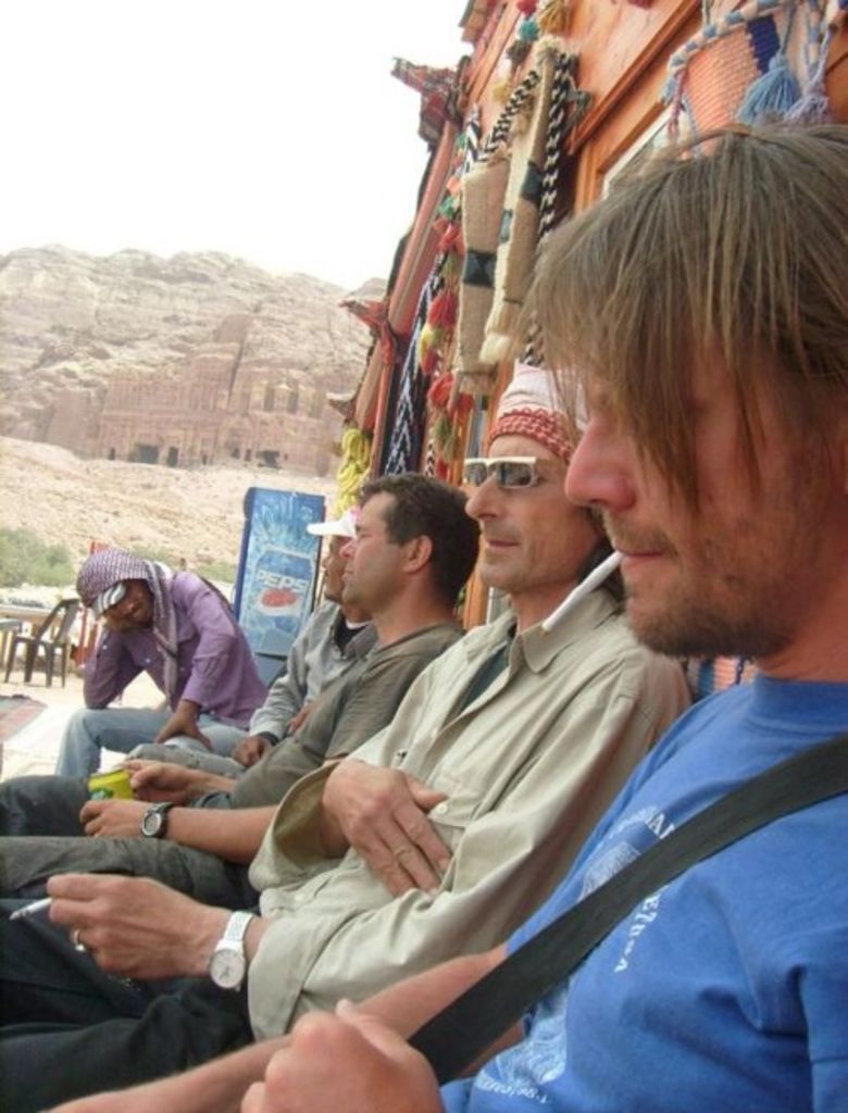 Fig. 85: Stephan Schmid, Bernhard Kolb and Guido Teltsch having a break.