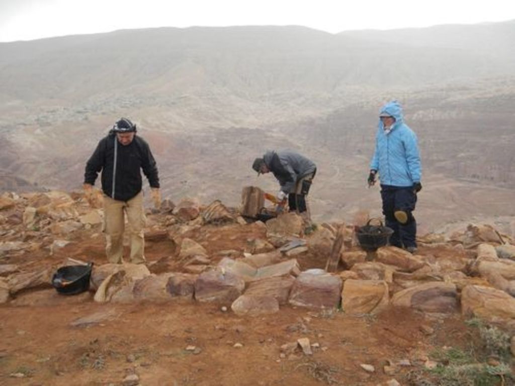 Fig. 8: Christoph Schneider, Raphael Eser and Polly Agoridou (from left to right) on a rather cold morning