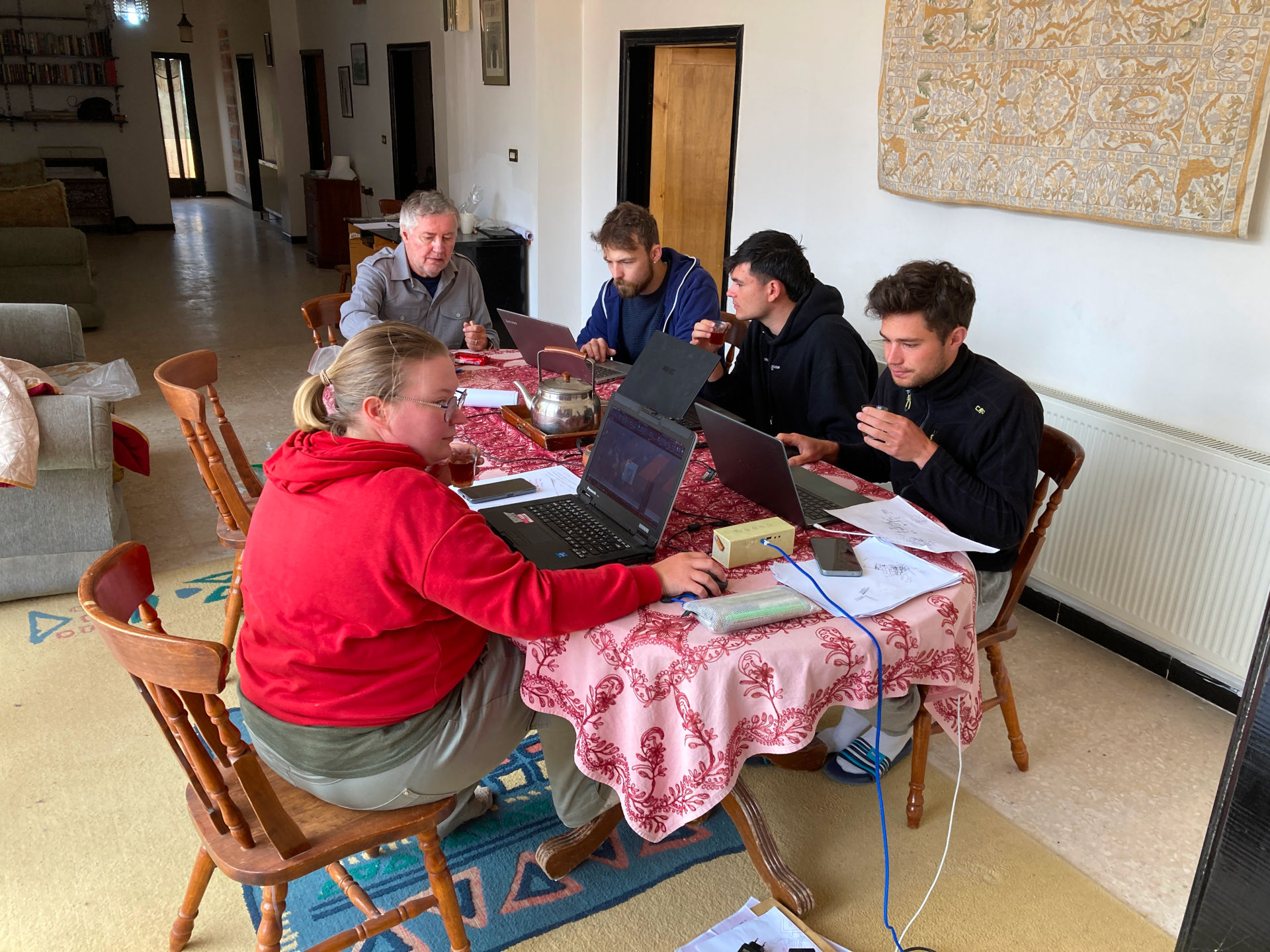 Fig. 40: Throughout the rest of the day homeoffice in warm clothes or blankets and hot tea was happening.
