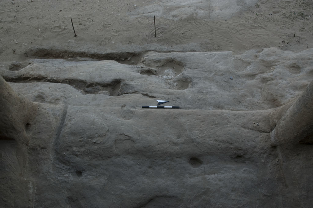 Fig. 6: Southern Terrace. Triclinium of Aslah (D. 17). Threshold (photo: L. Gorgerat)