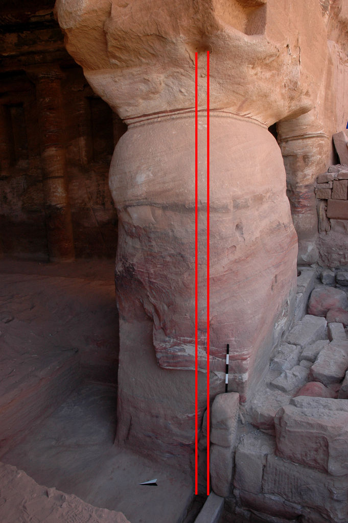 Fig. 12: Reconstruction of initial Nabataean doorway (photo: S. G. Schmid)