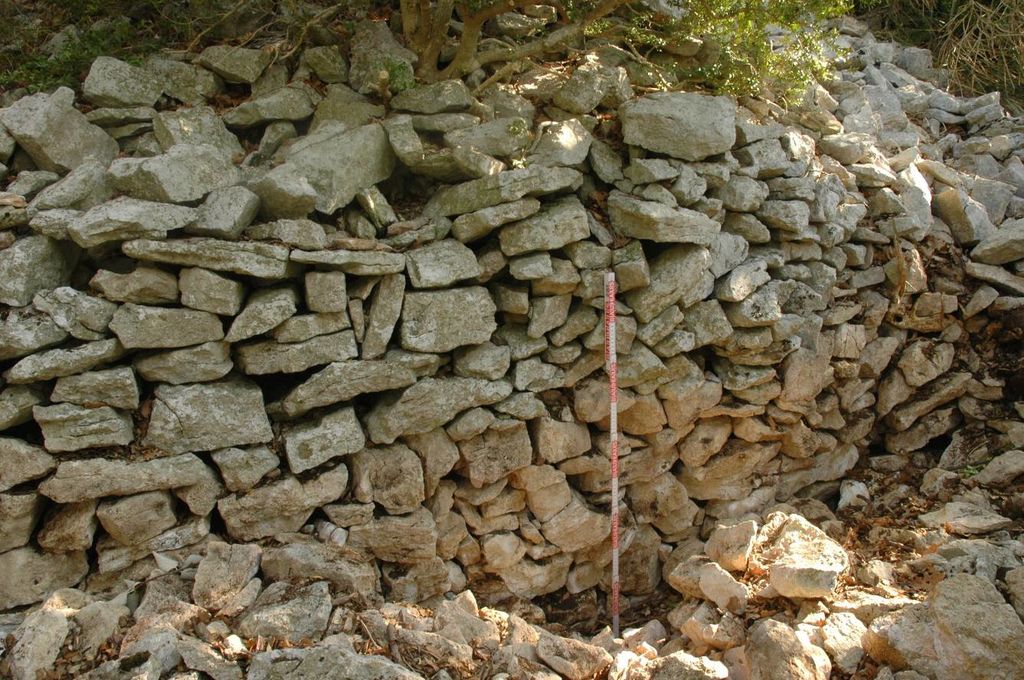 Fig. 6: Vue du mur 10 du clapier ST 11 (photo: S. G. Schmid)