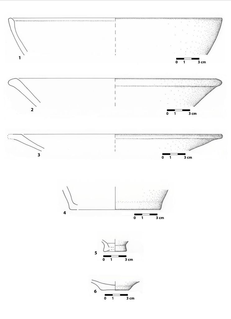 Fig. 30 : Fragments de céramiques diagnostiques de l’UF 29 (dessin : S. G. Schmid)